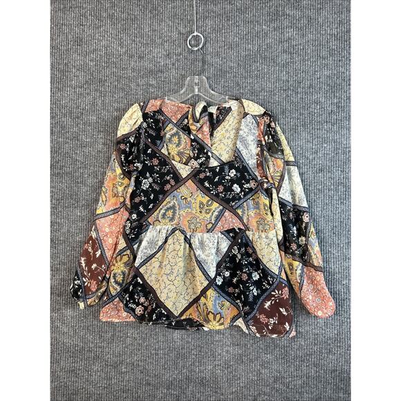 American Eagle Outfitters Tops - American Eagle Womens Blouse Size Small Patchwork Floral Bohemian Multi Color